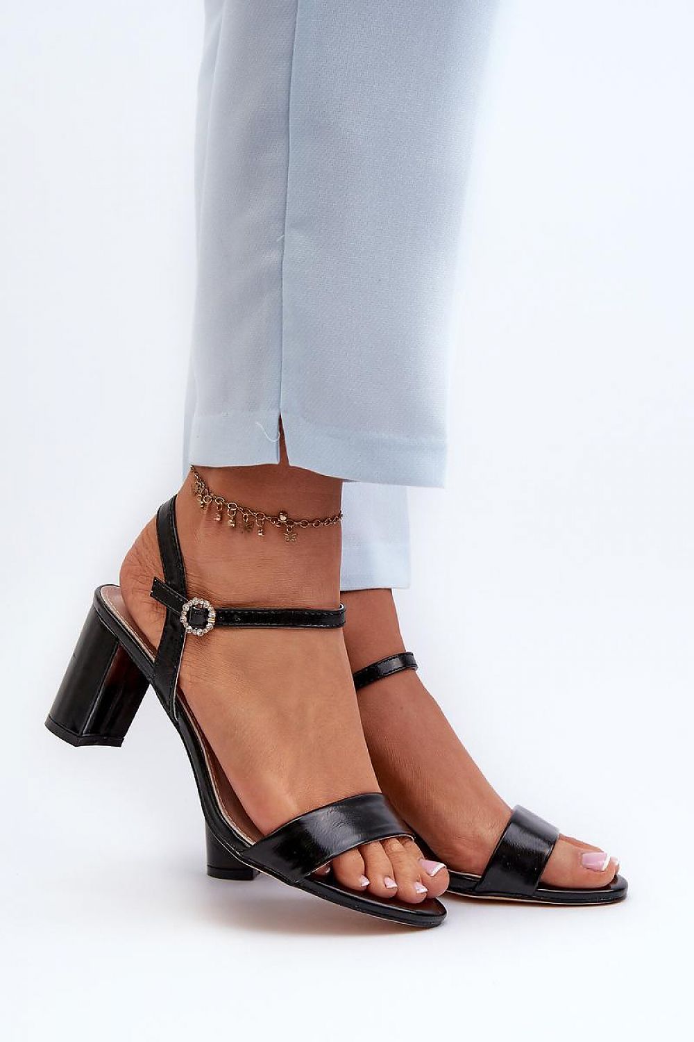 Sandalai su kulnu model 197084 Step in style