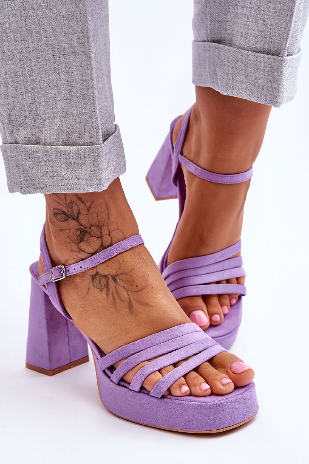 Sandalai su kulnu model 179119 Step in style