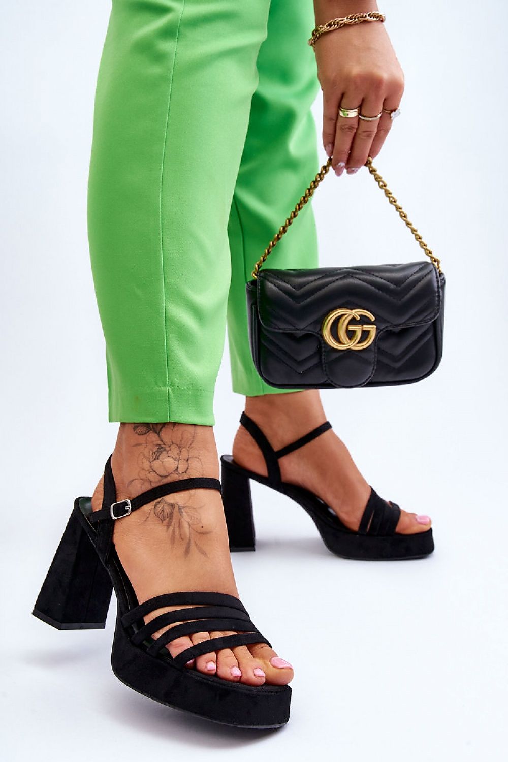 Sandalai su kulnu model 179122 Step in style