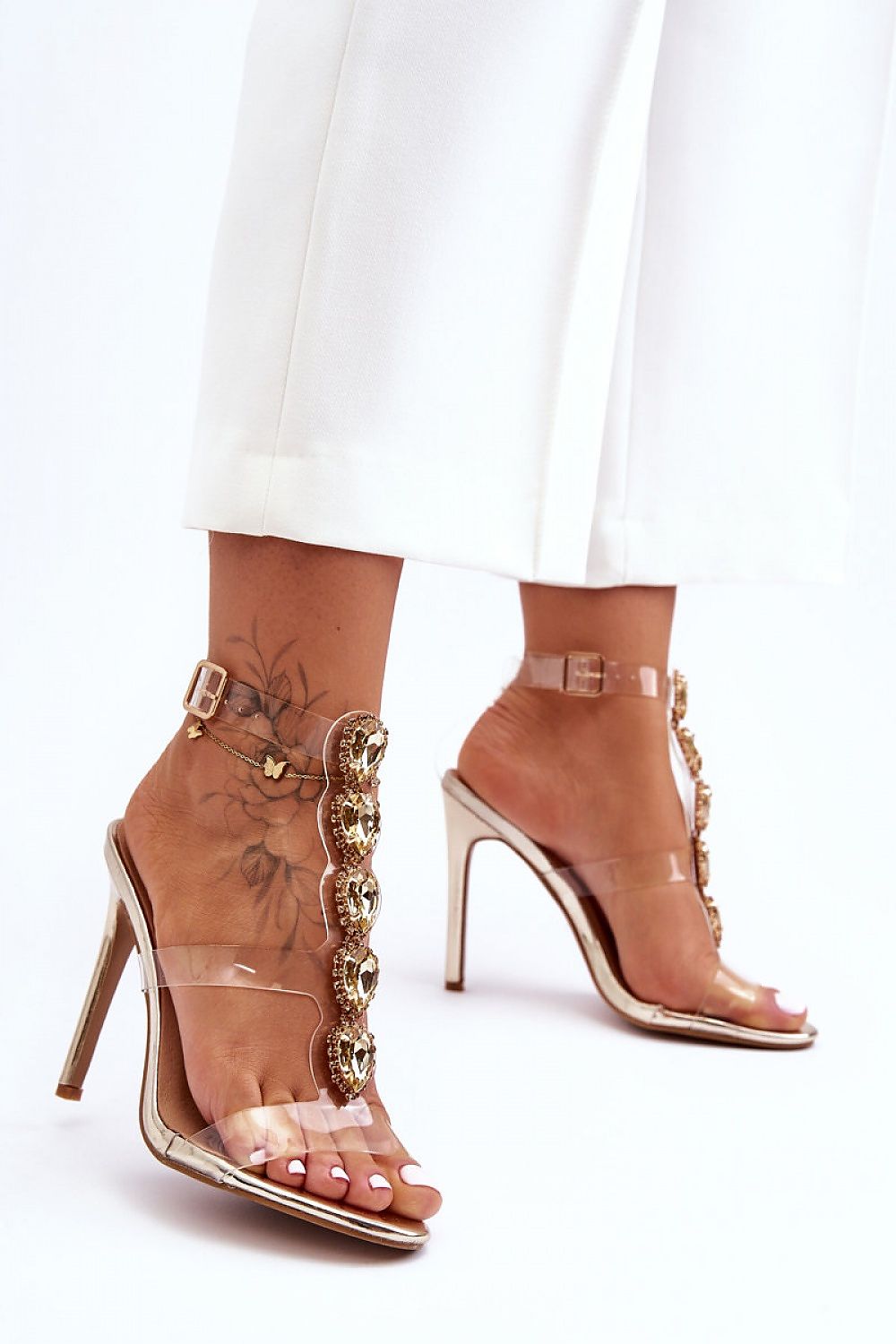 Sandalai su kulnu model 183496 Step in style