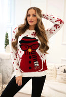 Kalėdinis megztinis su sniego seniu