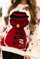 Kalėdinis megztinis su sniego seniu