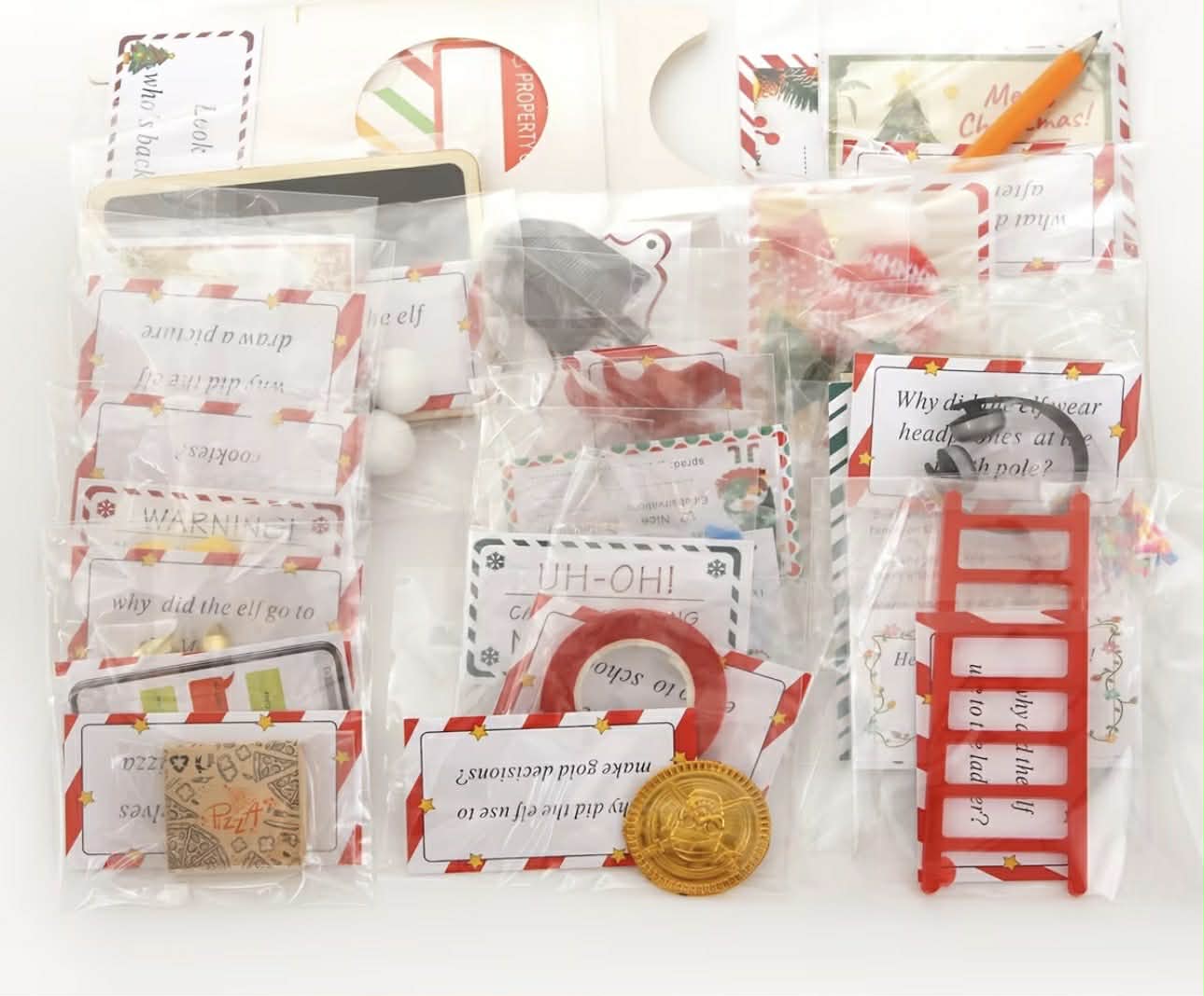 Kalėdinio elfo ir 24 dienų nuotykių rinkinuko KOMPLEKTAS (rinkinukas anglų kalba)