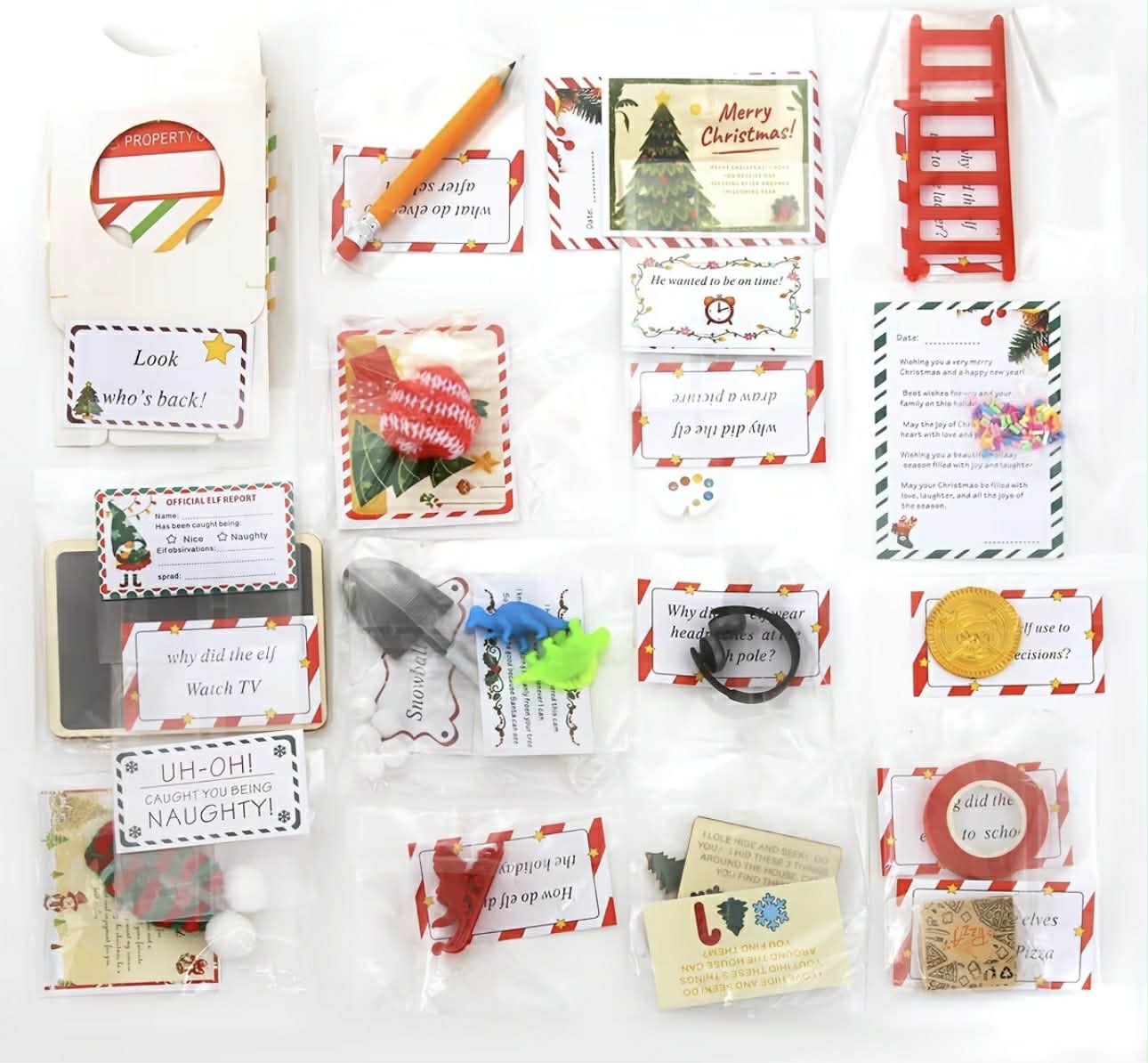 Kalėdinio elfo ir 24 dienų nuotykių rinkinuko KOMPLEKTAS (rinkinukas anglų kalba)