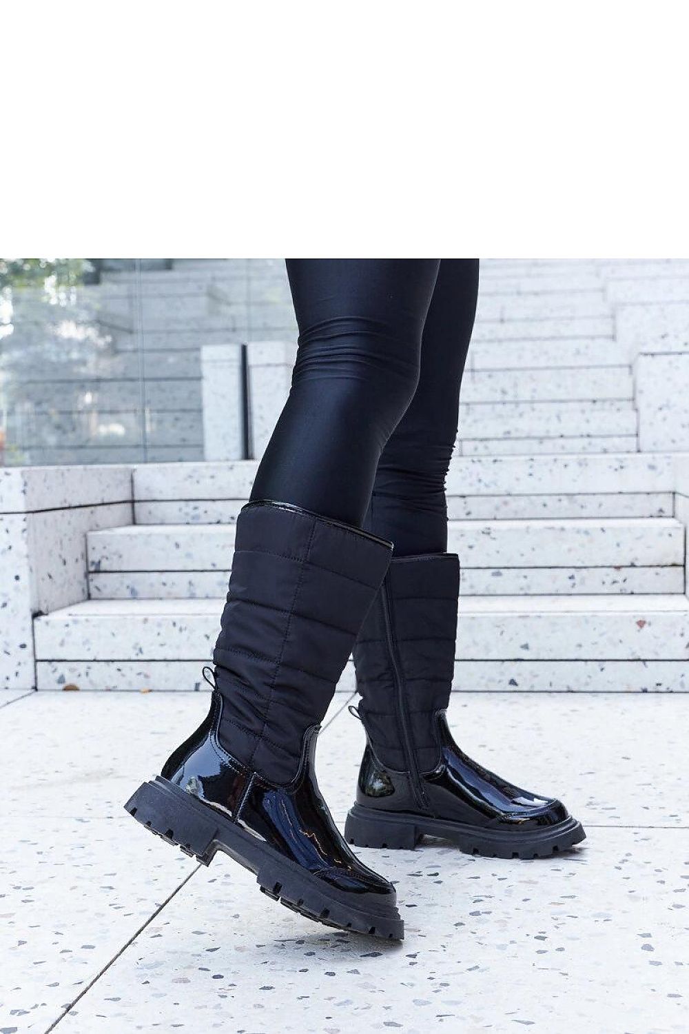 Warm patent fur boots Villafranca Solea