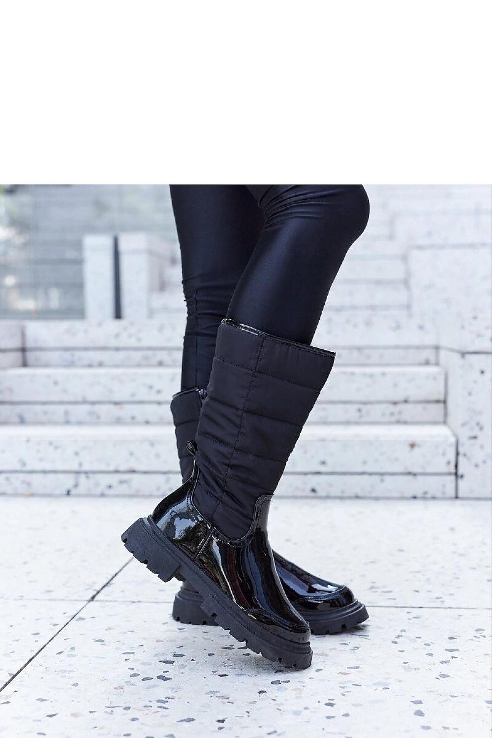 Warm patent fur boots Villafranca Solea