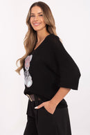  Megztinis trumpomis rankovėmis model 206703 Italy Moda 