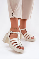  Sandalai su kulnu model 212575 Step in style 