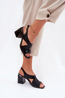  Sandalai su kulnu model 212828 Step in style 