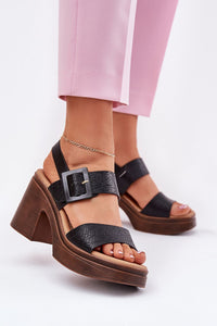  Sandalai su kulnu model 213164 Step in style 