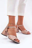  Sandalai su kulnu model 213185 Step in style 