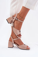  Sandalai su kulnu model 213185 Step in style 