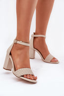  Sandalai su kulnu model 213925 Step in style 