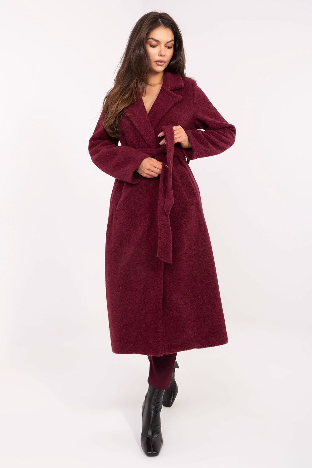 Stylish women's boucle coat