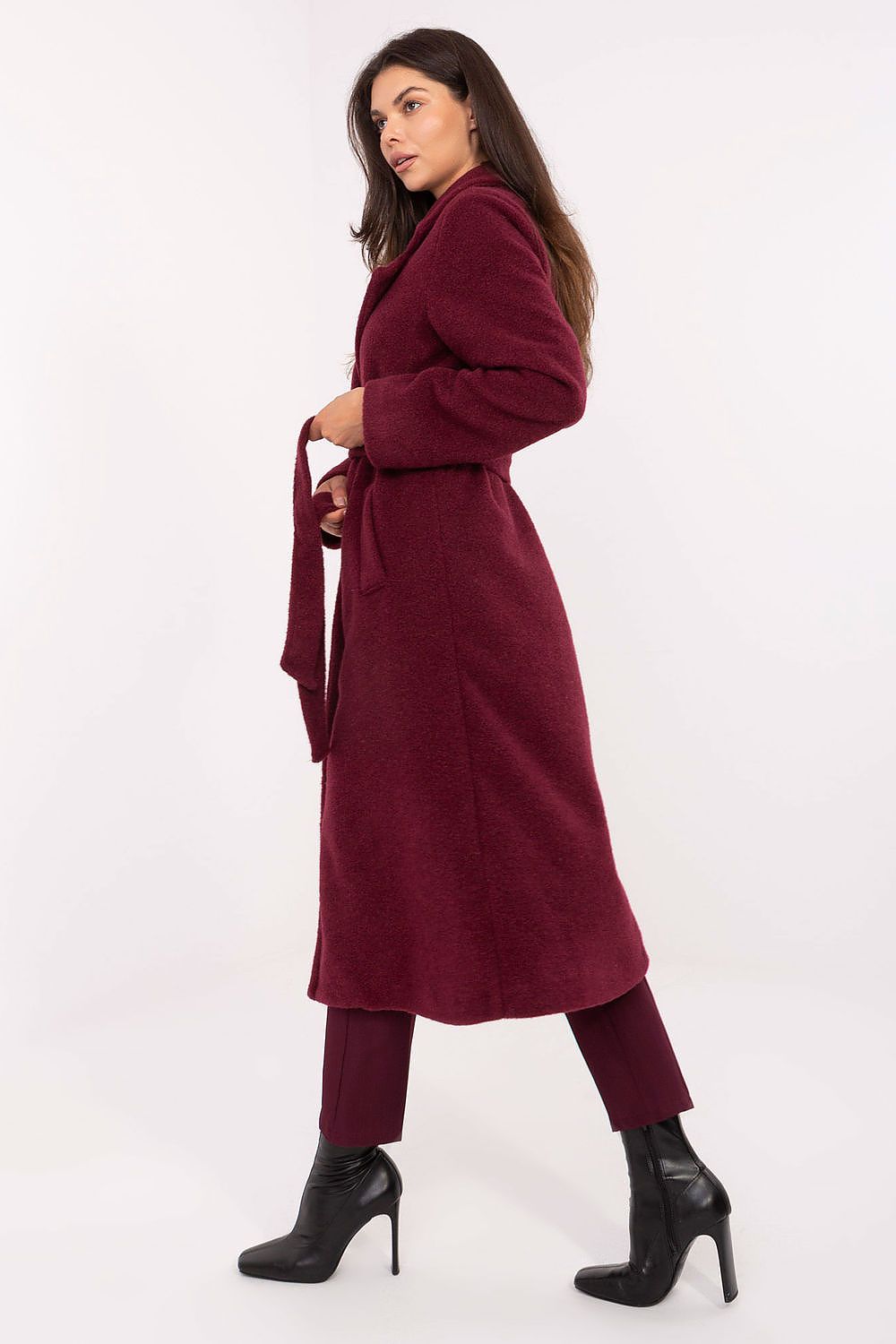 Stylish women's boucle coat