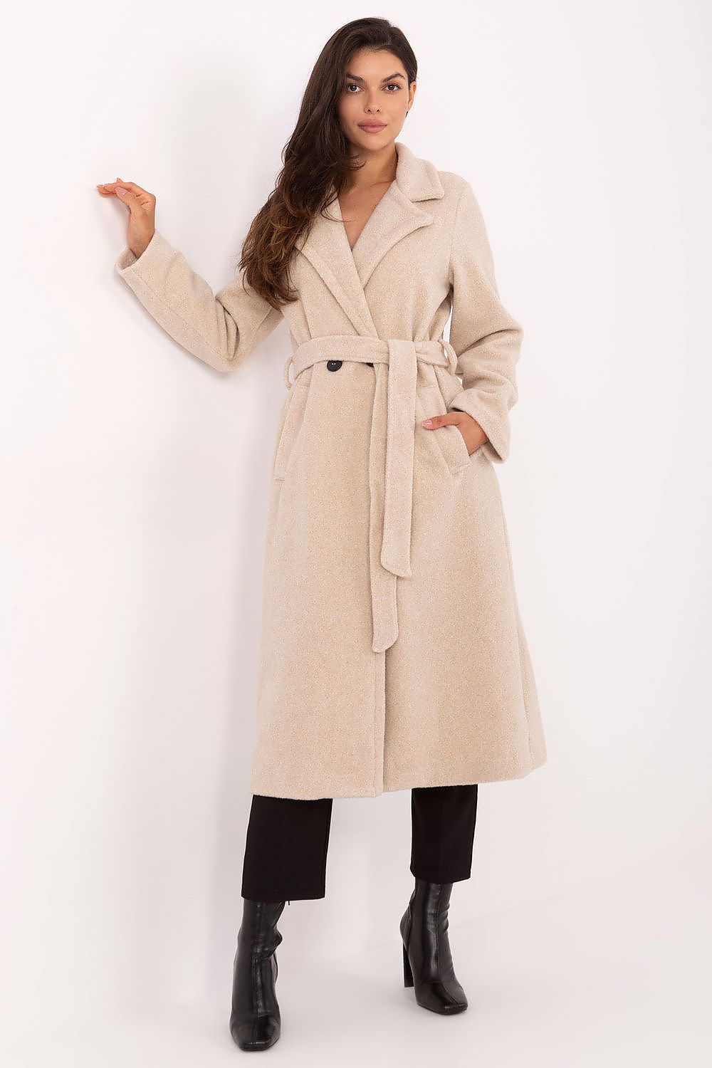 Stylish women's boucle coat