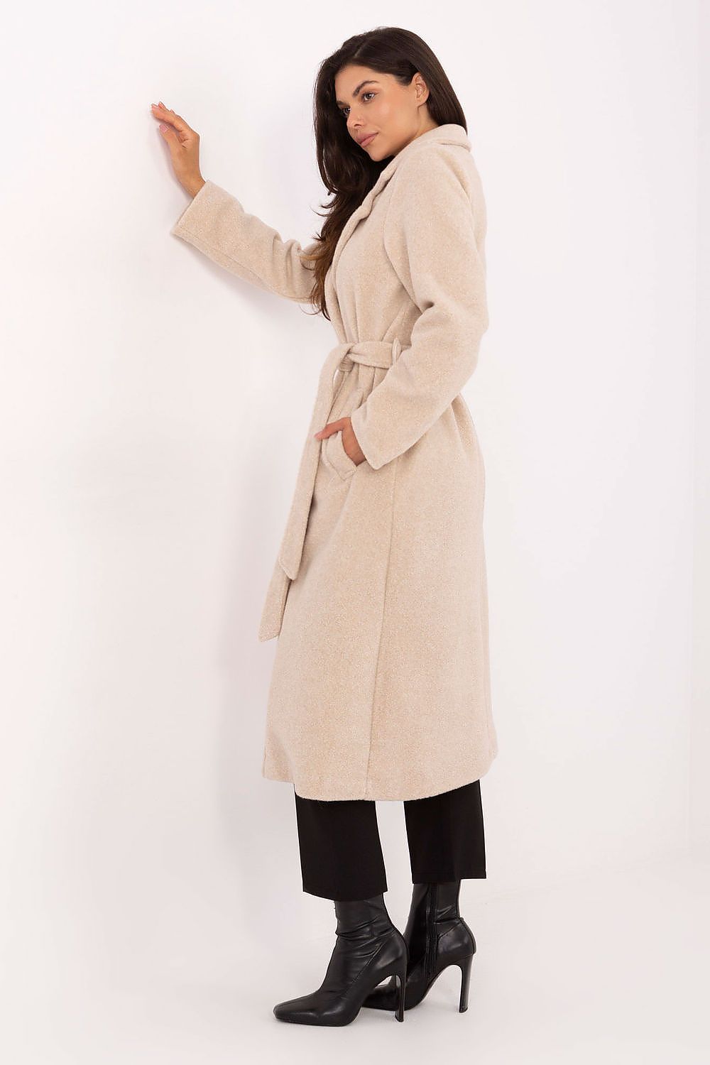 Stylish women's boucle coat