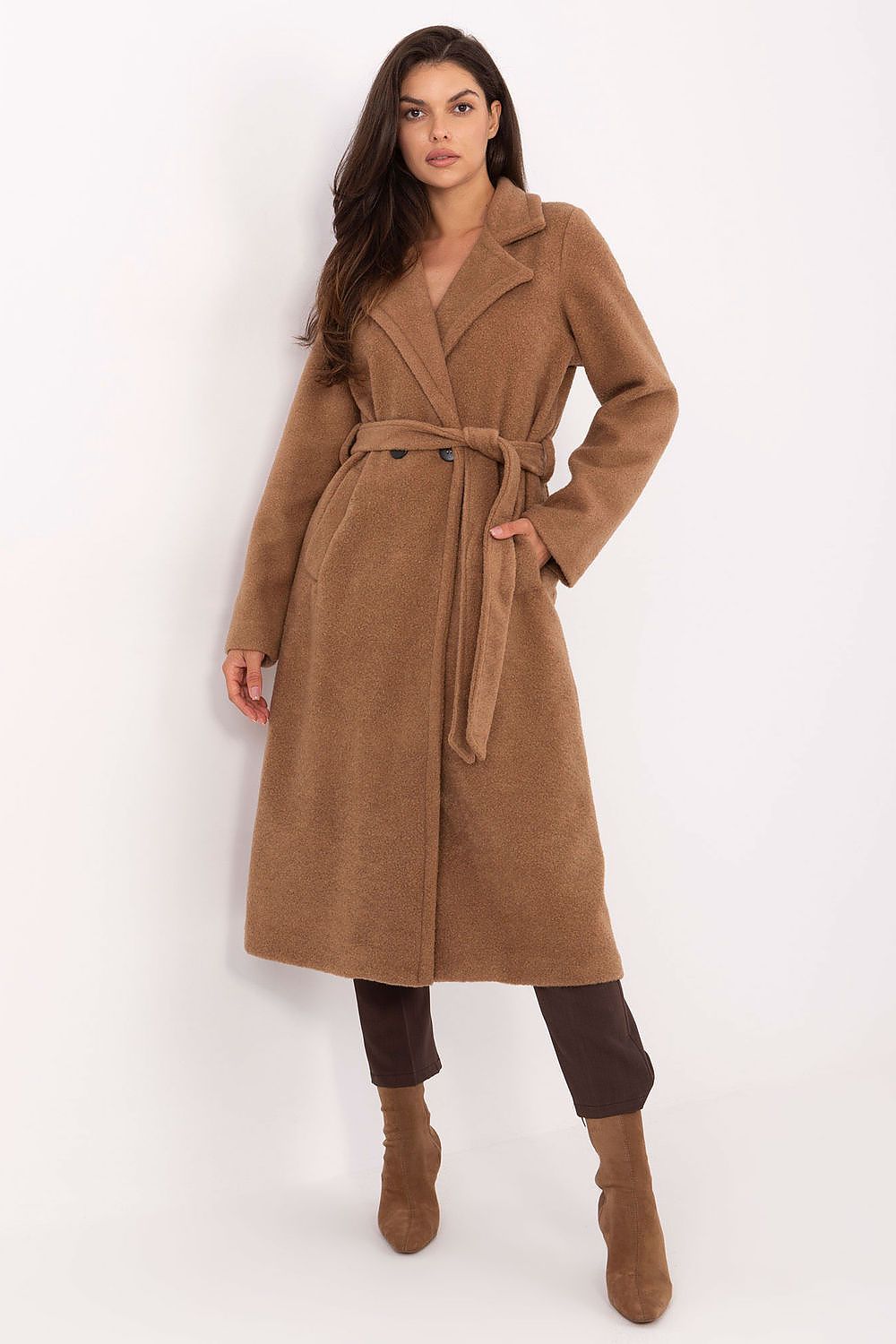Stylish women's boucle coat