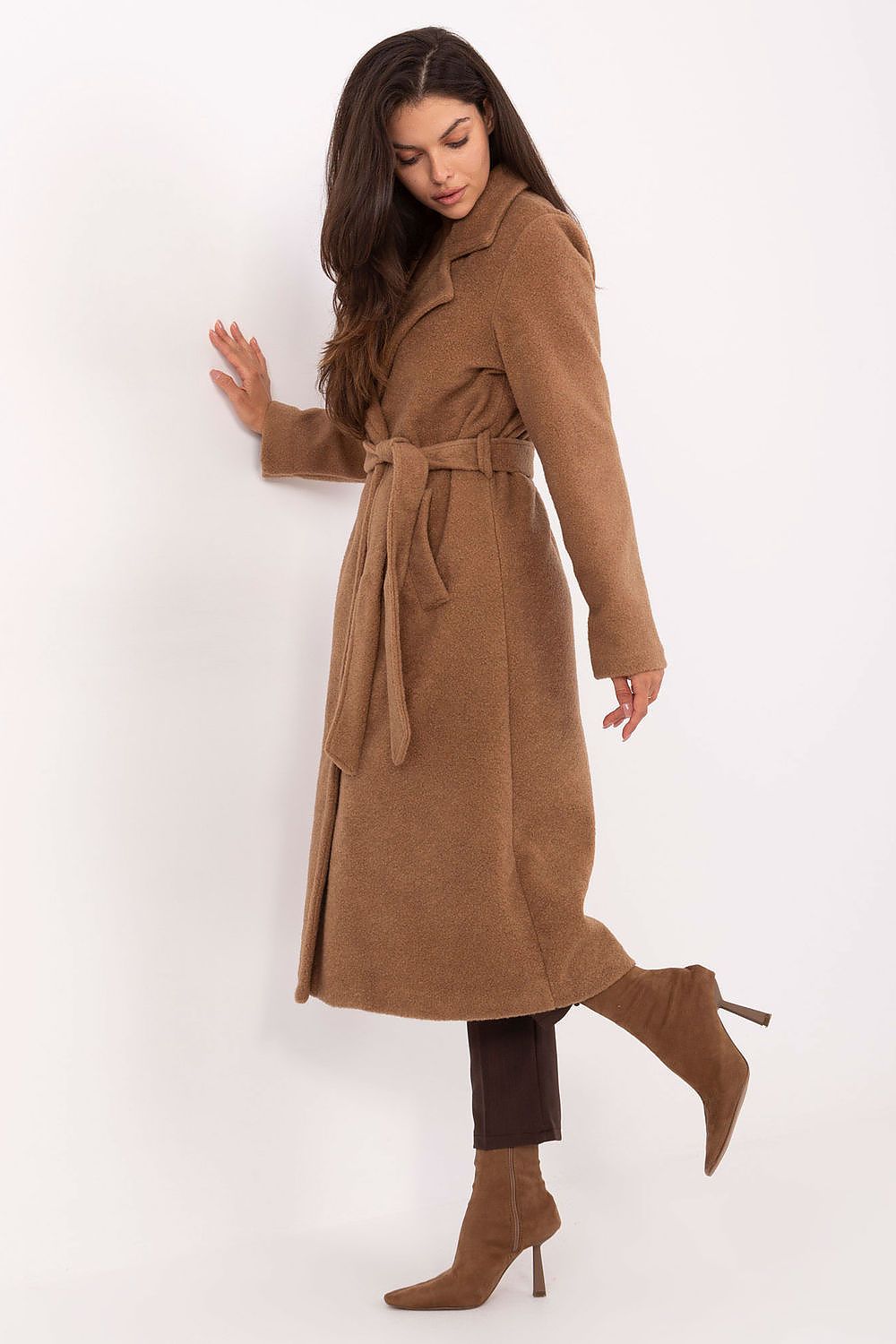 Stylish women's boucle coat