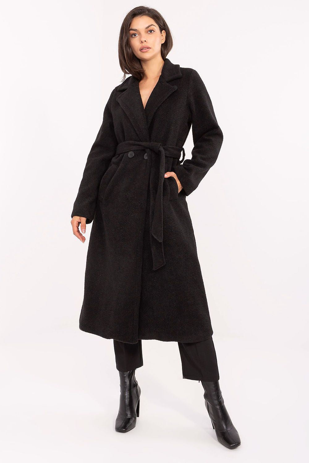 Stylish women's boucle coat