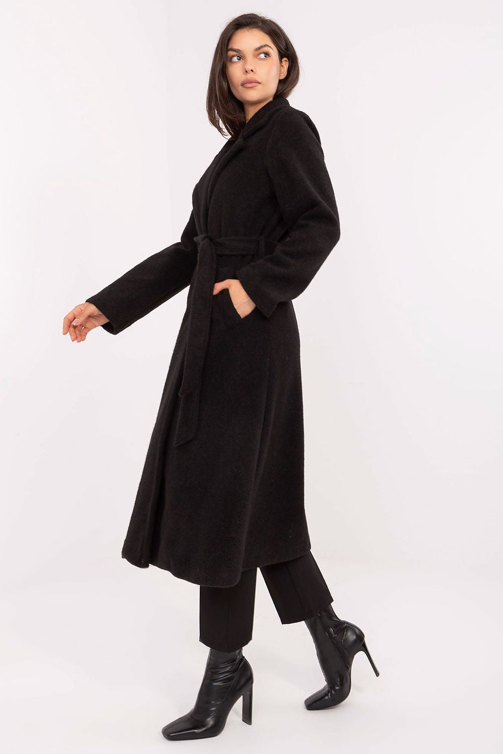 Stylish women's boucle coat