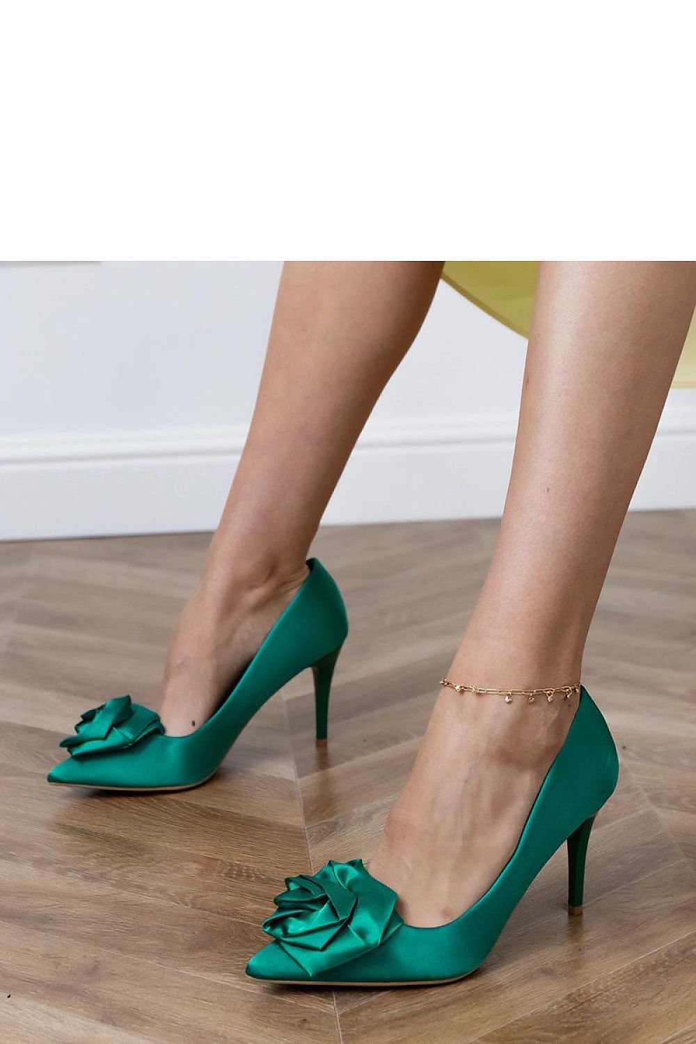 Exclusive satin high heels “Solea”