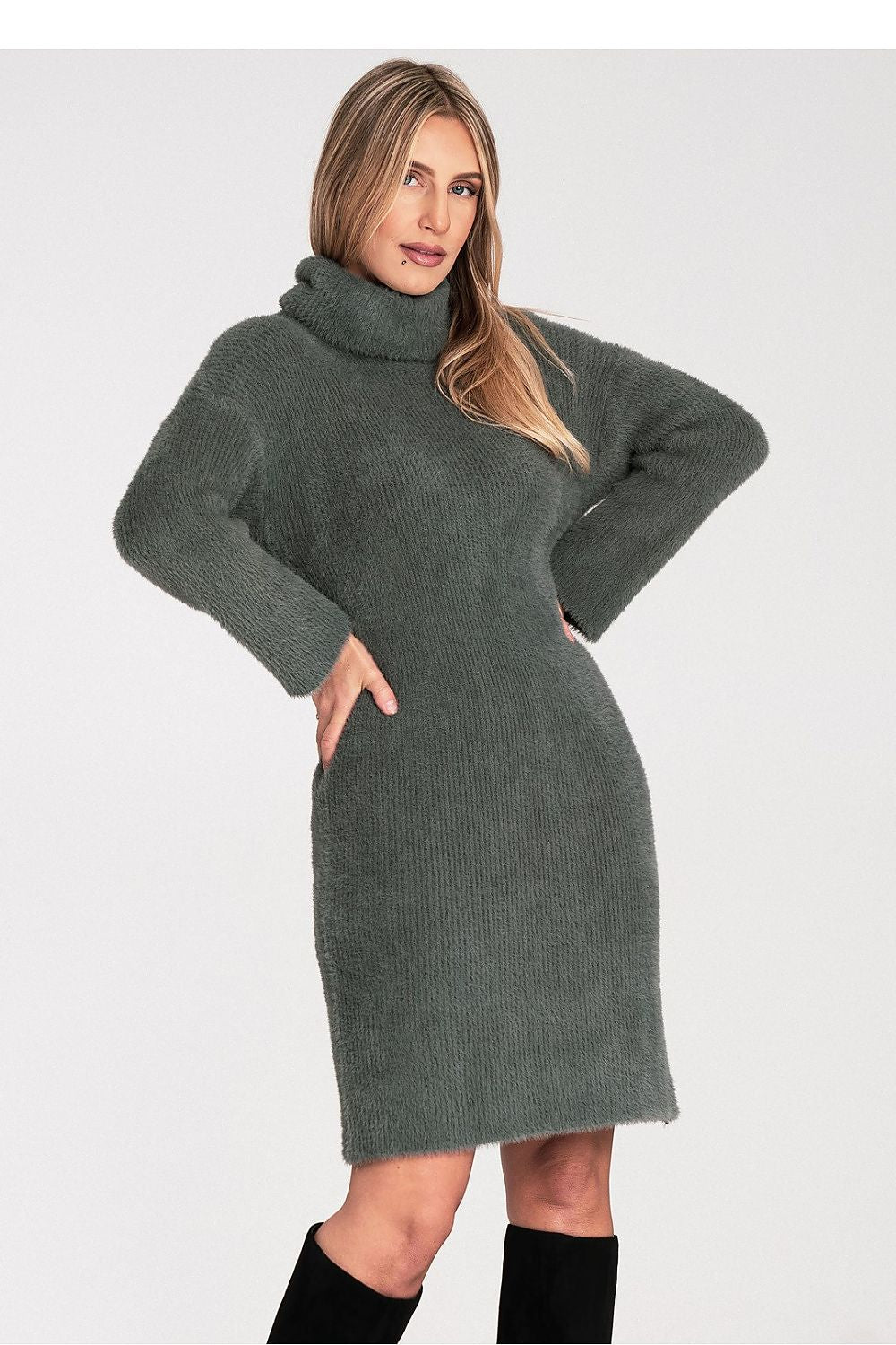 Women's dress with a turtleneck “Figl”