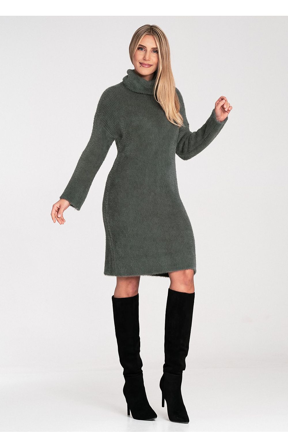 Women's dress with a turtleneck “Figl”