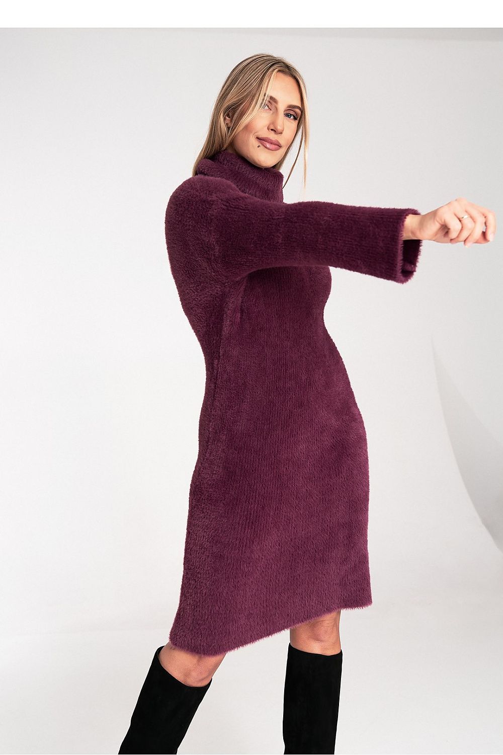 Women's dress with a turtleneck “Figl”