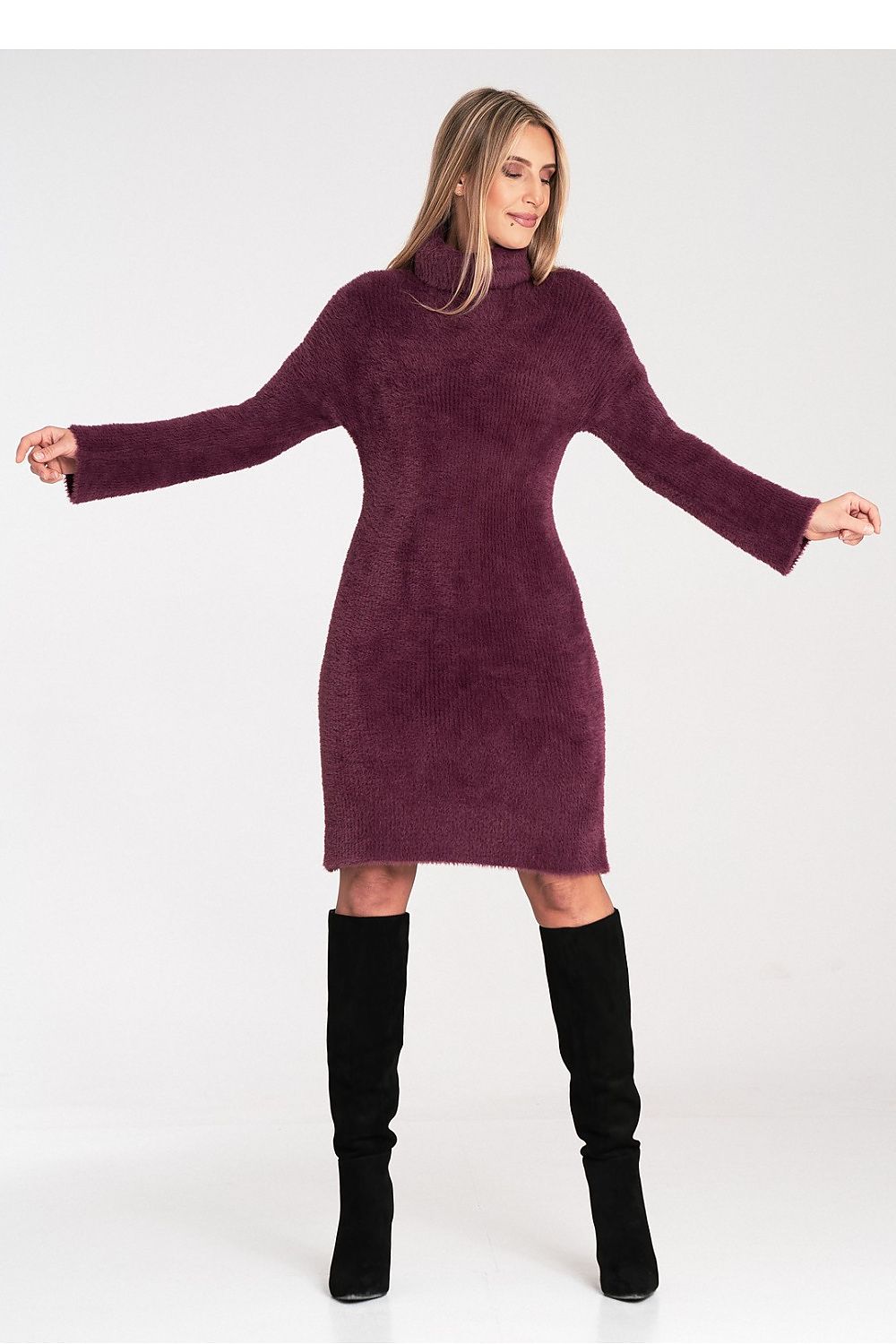 Women's dress with a turtleneck “Figl”