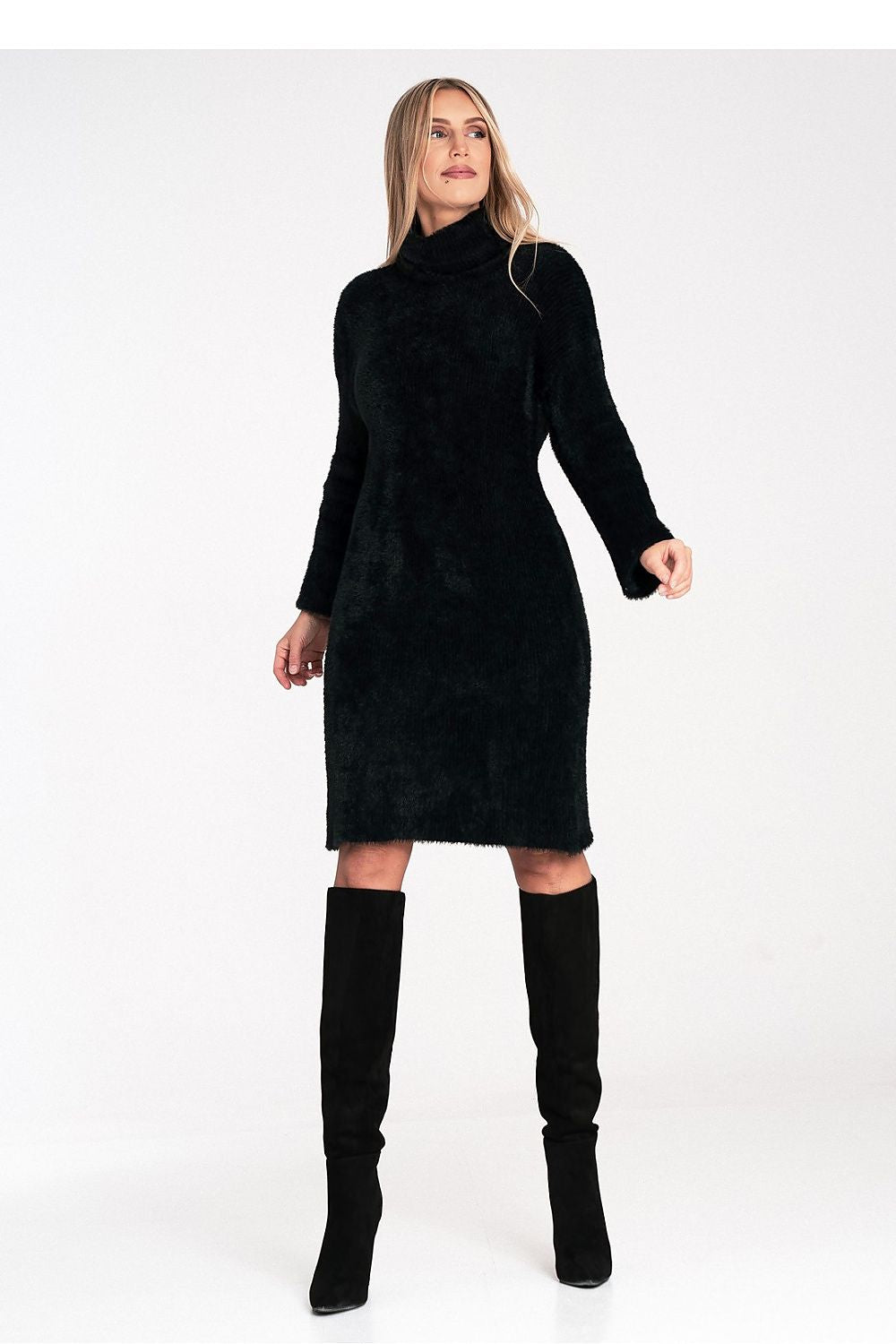 Women's dress with a turtleneck “Figl”