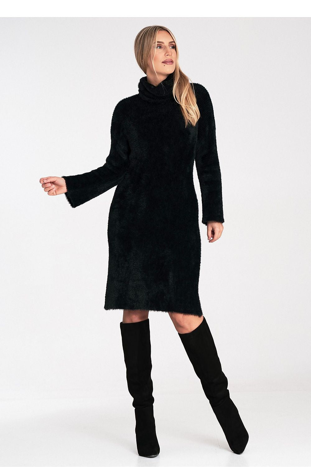 Women's dress with a turtleneck “Figl”