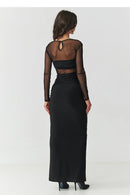  Ilga suknelė model 218306 Makadamia 