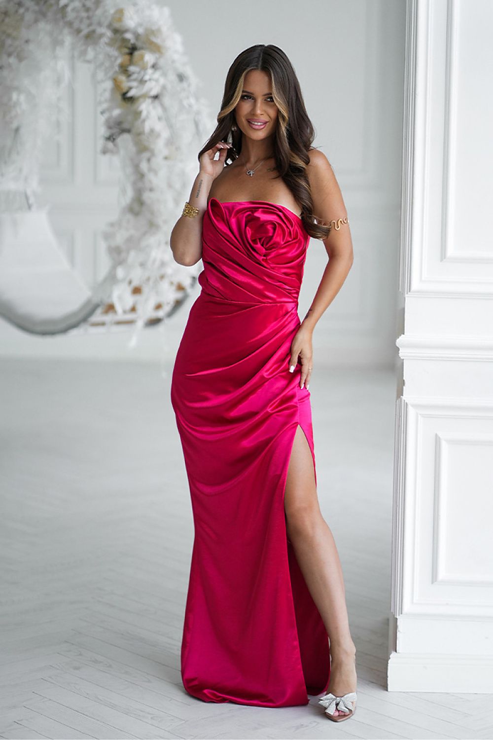 Long dress in Bicotone