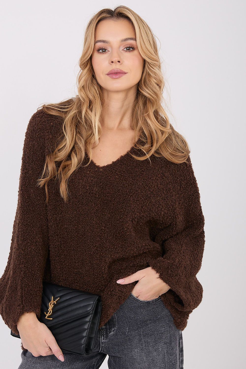 Moteriškas “bouclé” megztinis