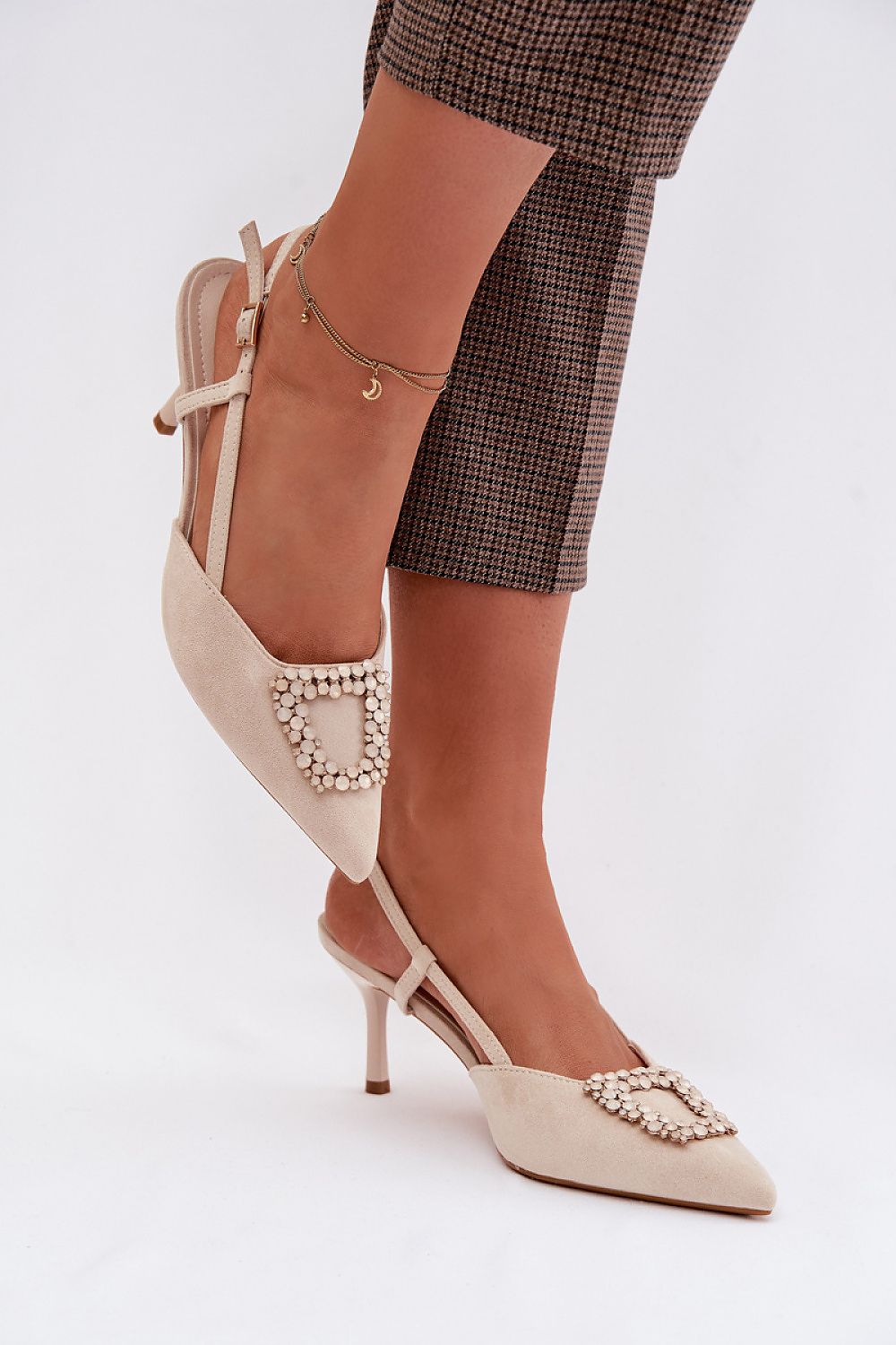 Sandalai su kulnu model 224466 Step in style