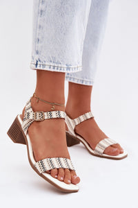 Sandalai su kulnu model 225111 Step in style