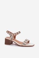 Sandalai su kulnu model 225111 Step in style