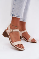 Sandalai su kulnu model 225112 Step in style