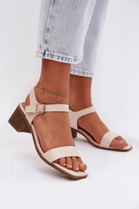 Sandalai su kulnu model 225112 Step in style