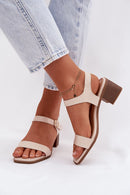 Sandalai su kulnu model 225112 Step in style
