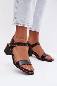 Sandalai su kulnu model 225113 Step in style