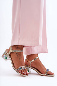  Sandalai su kulnu model 225139 Step in style 