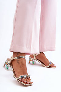  Sandalai su kulnu model 225139 Step in style 