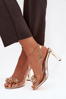  Sandalai su kulnu model 225140 Step in style 