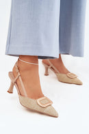 Sandalai su kulnu model 225205 Step in style