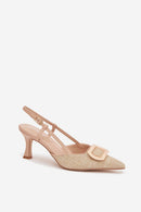 Sandalai su kulnu model 225205 Step in style