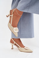 Sandalai su kulnu model 225207 Step in style