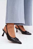 Sandalai su kulnu model 225217 Step in style