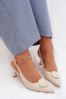 Sandalai su kulnu model 225219 Step in style